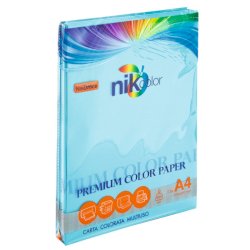 Carta colorata colori forti formato A4 Nikoffice 5 colori assortiti forti 200 g 100 ff - 23NIK094/200