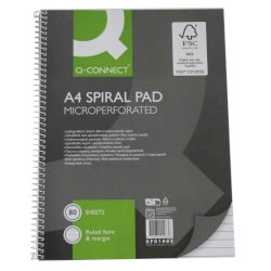 Quaderno spiralato A4 Q-Connect 80 ff righe 9 mm KF01983