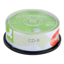 CD-R Q-Connect Cake 25 700 MB 80 min 52x  conf. da 25 pezzi - KF00420