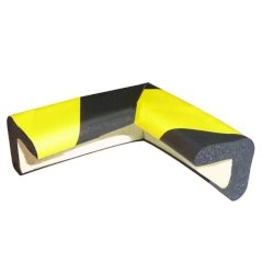 Protezione segnaletica in gomma angolare e angolare Viso 3x3cm - 7x7 cm nero/giallo - PU30NJ