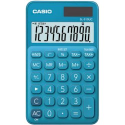 Calcolatrice tascabile CASIO 10 cifre - solare e batteria Blu - SL-310UC-BU-W-EC