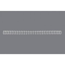 Spirali metalliche a 34 anelli GBC Wirebind 6 mm A4 bianco - fino a 55 fogli - conf. 100 pezzi - RG810470