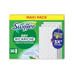 Ricarica panni Swiffer Dry per pavimenti 21x26 cm - conf. 36 pz - PG261