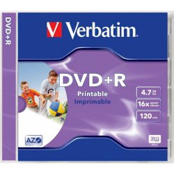 DVD+R Verbatim Jewel case 4,7 GB - Velocità 16x conf. da 10 - 43508