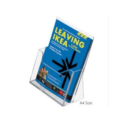 Porta brochure/cataloghi da banco in PS trasparente Tecnostyl A4 una tasca - LH001