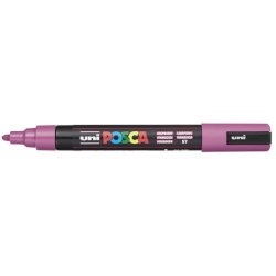 Marcatore a tempera Posca Uni-Ball punta tonda 1,8-2,5 mm lampone M PC5M LM