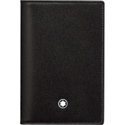 Porta carte in pelle Montblanc Meisterstück - 2 scomparti - nero - MB14108