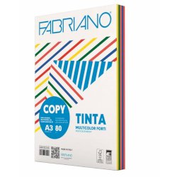 Carta Copy Tinta Colorcart Fabriano 5 colori forti 100 ff - formato Fabriano A3 - 160 g - 62416042