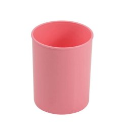 Portapenne in polipropilene rotondo Donau D.7,5xH.9,5 cm 100% riciclabile rosa pastello - 3132101PL-30