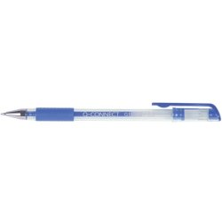 Penna a sfera inchiostro gel Q-Connect con cappuccio 0,5 mm blu - conf. 10 pezzi - KF21717