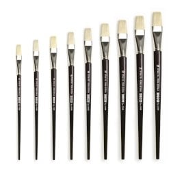 Pennelli Deco manico corto punta piatta - N° 0 - conf. 12 pezzi - K577/00