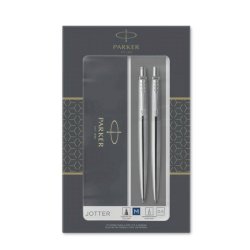 Gift set Duo Parker - Penna a sfera a scatto Jotter M Stainless Steel CT + Portamine 0,5 argento - 2093256