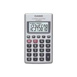 Calcolatrice tascabile CASIO 8 cifre a batteria - struttura in metallo Argento - HL-820VA-W-EP