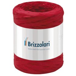 Nastro in rafia sintetica Brizzolari 5 mm x 200 mt rosso 6802.07
