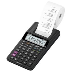 Mini calcolatrice scrivente HR-8RCE-WE con batteria, adattatore AC opzionale nero - HR-8RCE-BK-W-EC