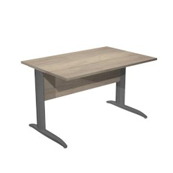 Scrivania piano rovere canadese gamba a L in metallo antracite Presto 120x80xH.72 cm - 004K2/J/AF