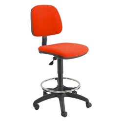 Sgabello tecnico Unisit Esos EOE4S seduta alta - poggiapiedi telescopico - rivestimento Eco arancione EOE4S/EA