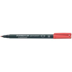 Penna a punta sintetica Staedtler Lumocolor permanent pen 317 M rosso 317-2