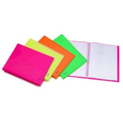 Portalistini in PPL Favorit Neon assortiti 22x30 cm - 20 buste interne fisse - 100460902