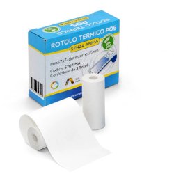 Rotoli carta termica per POS, 12 pz - 55 g/m² - 57 mm x 15 m