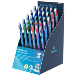 Espositore 30 penne a sfera Schneider Slider Memo XB - 7 colori assortiti - P304042