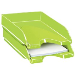 Vaschetta portacorrispondenza CepPro Gloss CEP in polistirolo impilabile verde anice 25,7x24,8x6,6 cm 1002000301