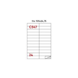Etichette bianche permanenti Copiatabu Markin 105x24,75 mm X210C547