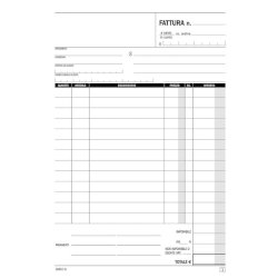 Fatture ad 1 aliquota blocco di 50/50 copie autoricalcanti data ufficio 21,5x14,8 cm - DU1641C0000