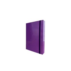 Portaprogetti in cartone con elastico piatto Euro-Cart Iris dorso 5 cm viola - formato A4 - CPRIO05ELPVI IRIS