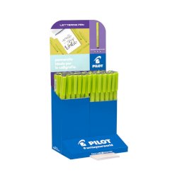 Espositore da banco 36 pennarelli Pilot Lettering punte assortite - inchiostro nero - 009619