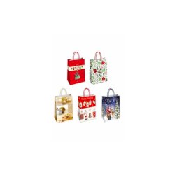 Borsa shopper Florio Carta Christmas fantasie natalizie assortite - formato 23x10x29 - 73358