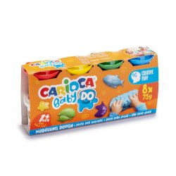 Pasta modellabile colorata Carioca Baby Do 75 g - conf. da 8 pezzi 43180