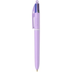 Penna a sfera a scatto BIC 4 Colours Pastel - conf. 12 pezzi - colori assortiti - 517320