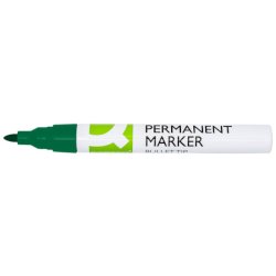 Marcatore permanente Q-Connect con fusto in alluminio e punta conica 4 mm verde KF11711